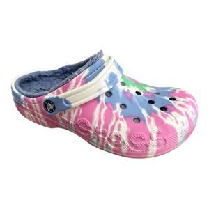Crocs Baya Lined Tie-dye Graphic Clog Size US M6/W8 Pink Lemonade/Multi
